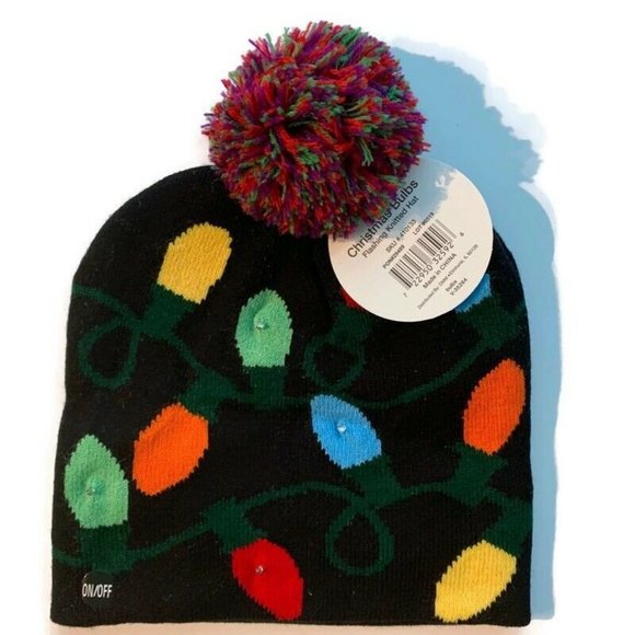 NEW! Lotsa Lights Christmas Bulb Flashing Knitted - Picture 1 of 3